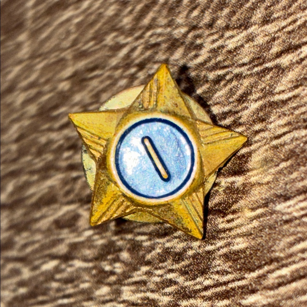Boy Scouts Star  1 Gold Tone Vintage Lapel Pin Gold and Blue Star Pin